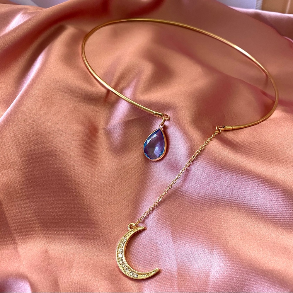 💕Last oneCrescent moon Open Choker Necklace - Picture 5 of 14